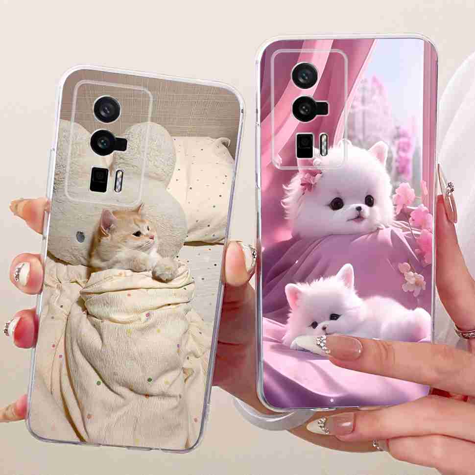 Für Redmi K60 k 60 5G Hülle Einfaches Cartoon-Design Silikon TPU Rückabdeckung Für Redmi K60 Pro 5G 22127RK46C Handy-Schutzhüllen