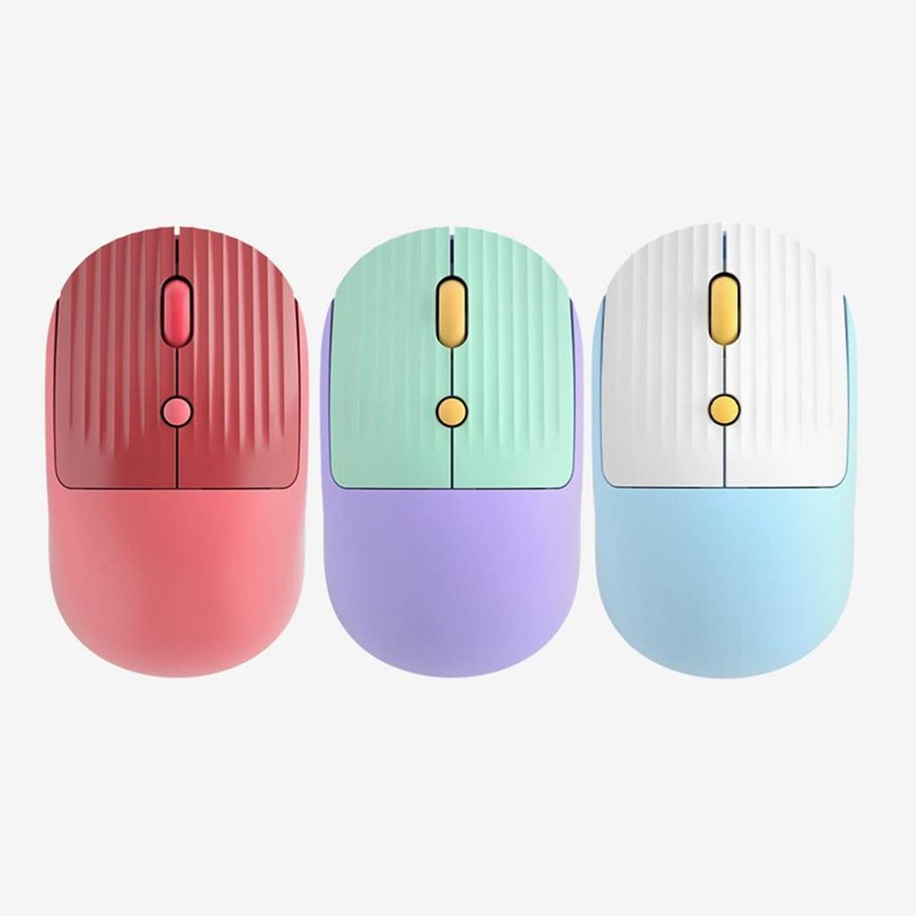 M11 Wireless with USB Compatible with and Purple 2.4GHz Mouse, Quiet, Rechargeable, Energy-Saving, Portable, Compact, Receiver, PCs, Laptops,
