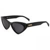 MoSchino Damen S Schwarz 52mm Sonnenbrille Schwarz