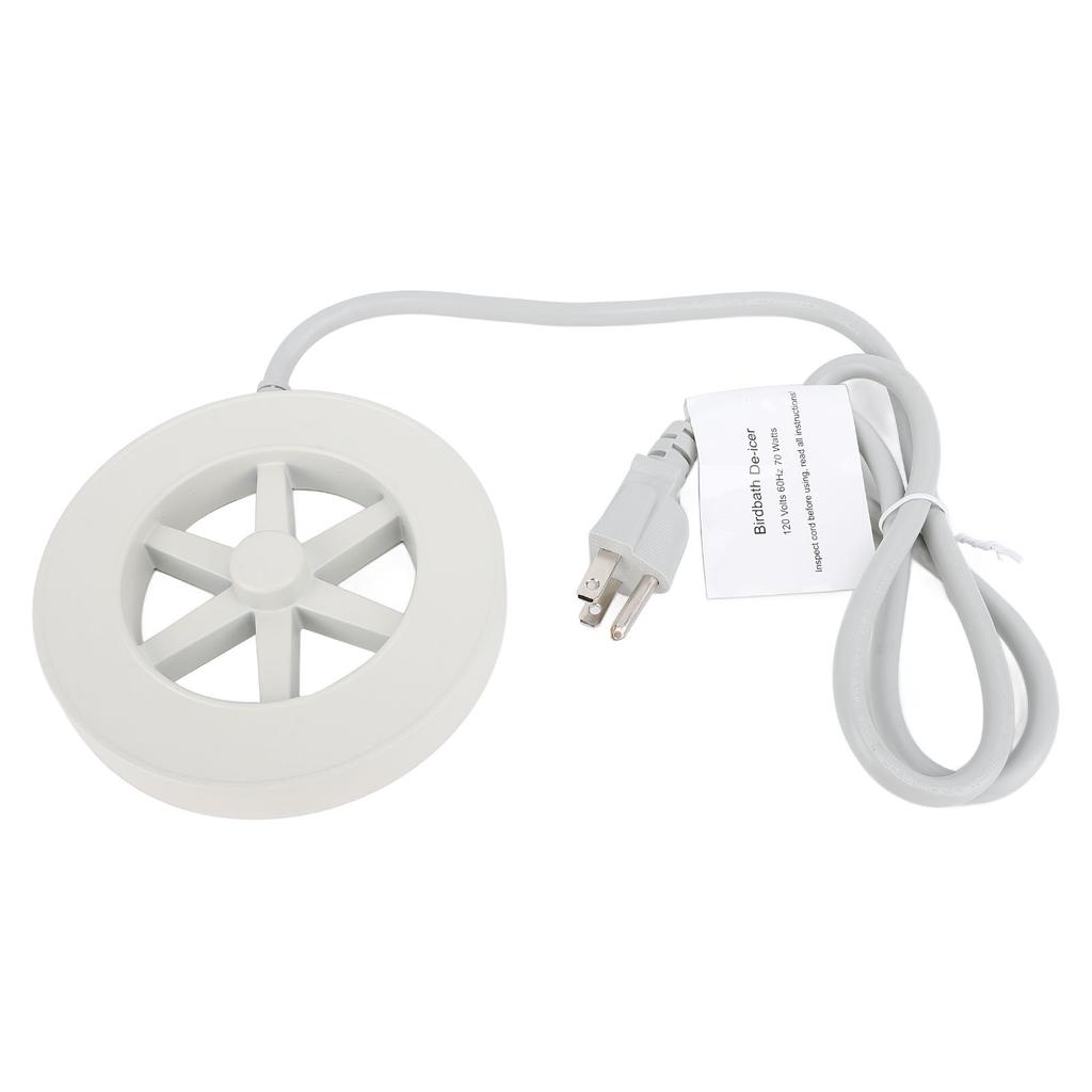 Bird Bath Heater 70W Thermostatically Controlled Aluminum Alloy Birdbath Deicer for Winter US Plug