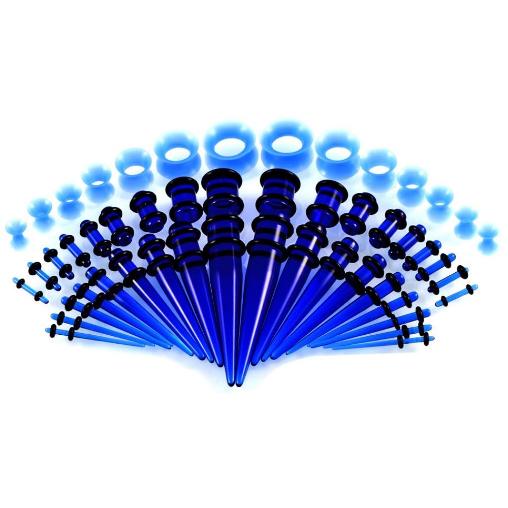 50Pcs Acrylic Ear Gauge Kit 14G-00G Ear Taper Ear Dilation Ear Stretching Kit Unisex