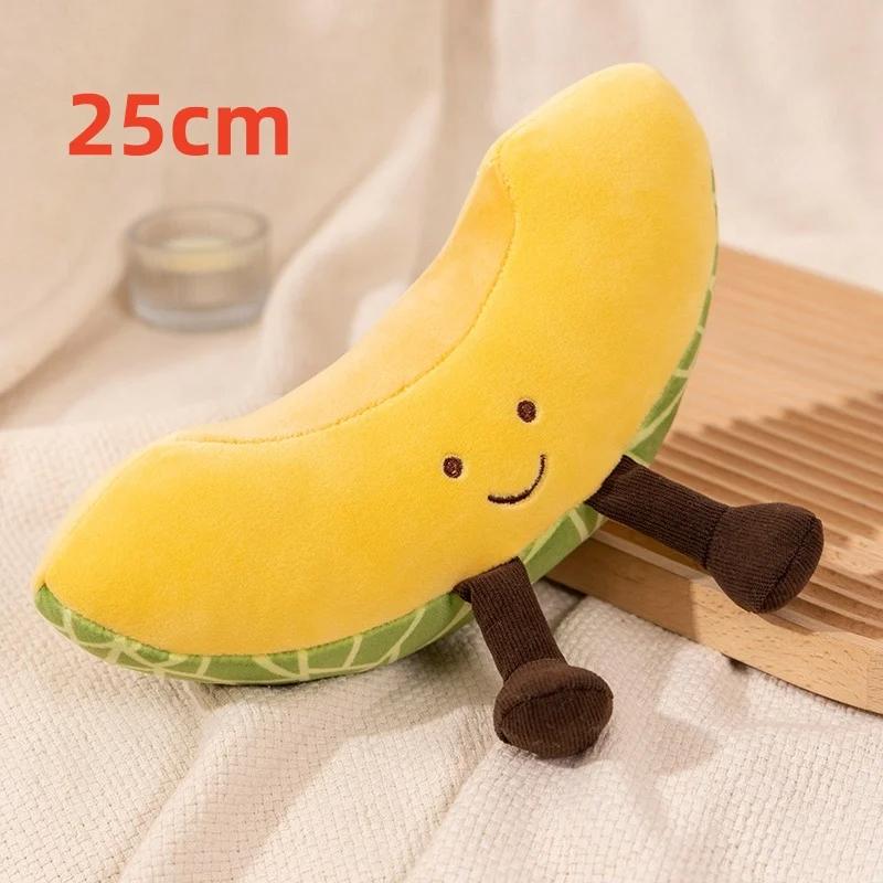 

Реалистичная плюшевая игрушка в виде фруктов и овощей, милый мягкий арбуз, дыня, бальзамическая груша, дуриан, детский рождественский подарок