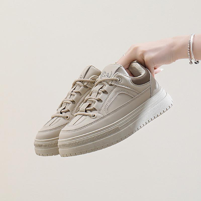 Белые кроссовки на платформе для женщин легкие повседневные кроссовки для ходьбы удобные кроссовки на толстой подошве женские кроссовки на шнуровке для тренировок и тенниса 35 3890₽