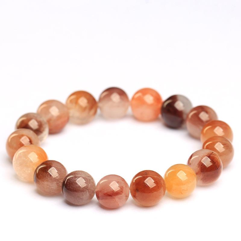 Hongchu Crystal Natural Red Bean Paste Color Rabbit Fur Bracelet Ice-colored Rabbit Hair Crystal Bead Bracelet