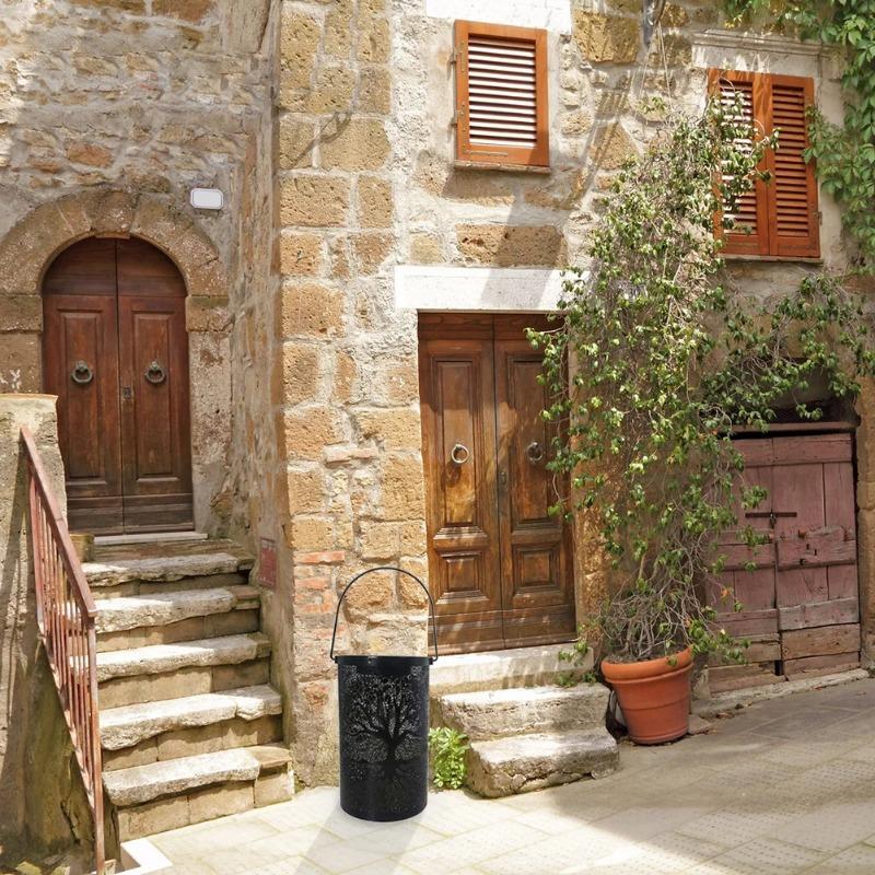 800LM napelemes LED lámpás üreges életfa függő lámpa kültéri kert udvar ösvény gyep terasz függő vízálló lámpa lámpa