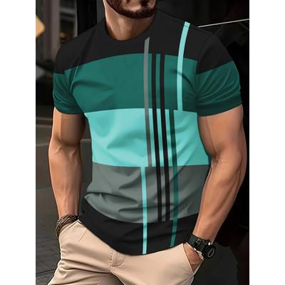 New Men's 3D Printed T-Shirt Outdoor Sports Leisure Short Sleeve