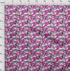 oneOone Cotton Flex Fuschia Pink Fabric Skull Sewing Fabric By The Yard Printed Diy Clothing Sewing Supplies 40 Inch