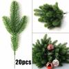 Plants 20pcs Artificial Pine Branch Christmas Garland Diy Xmas Party Decorations