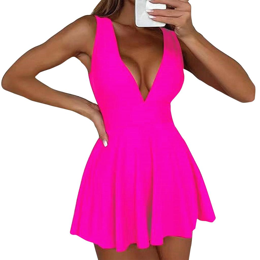 Modna spódnica do stroju kąpielowego dla kobiet, jednoczęściowa, jednokolorowa, zakrywająca brzuch