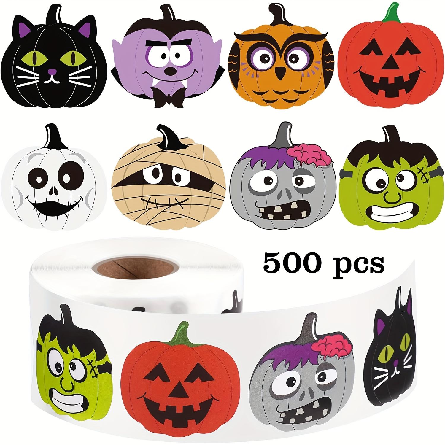 

Halloween Horror Pumpkin Stickers - 8 Unique Pumpkin Designs for Envelopes,Water Bottles,Phone Cases,Journals & DIY Decorations one size fits all