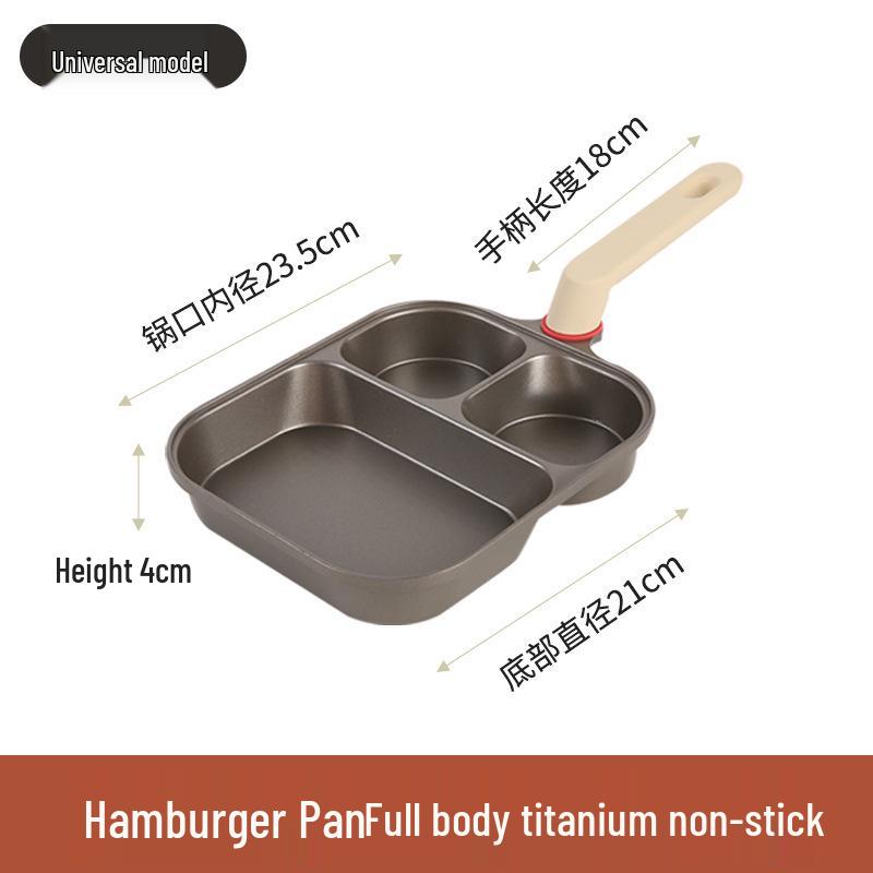 Yiya Lu Titanokeramická 3v1 Snídaňová pánev na steaky, vejce a hamburgery