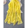Seaside Holiday Dress 2024 New Arrival Women's Sexy Bandeau Slim-Fit Asymmetrical Chiffon Beach Dress Halter Skirt
