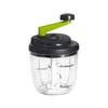 Hand Crank Food Processor Efficient Manual Vegetable Chopper Dishwasher Safe Container For Fast Meal Preparation