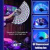Colorful Foldable Handheld Rave Fan Folding Rainbow Folding Fan Large Folded Hand Fan  Decoration