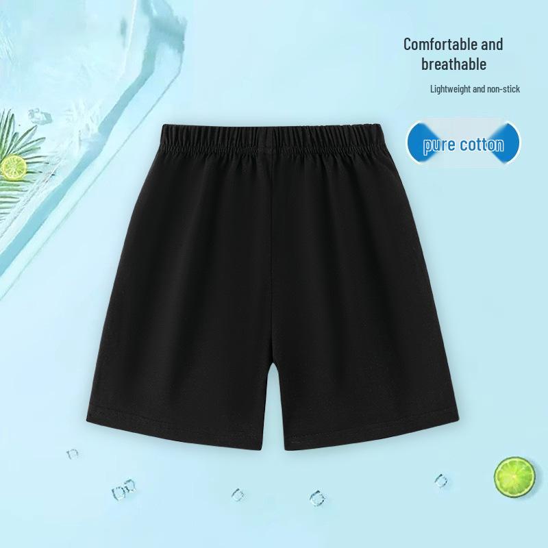 

Детские летние шорты из чистого хлопка - Однотонные повседневные легкие трехточечные шорты для мальчиков и девочек 160 cm