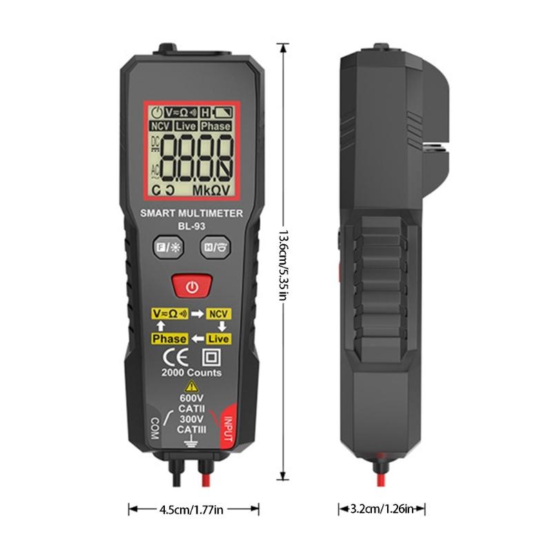 Intelligent Anti Burn Digital Multimeter Portable Suitable For Electrical Safety With Overload Protected Voltages Tester