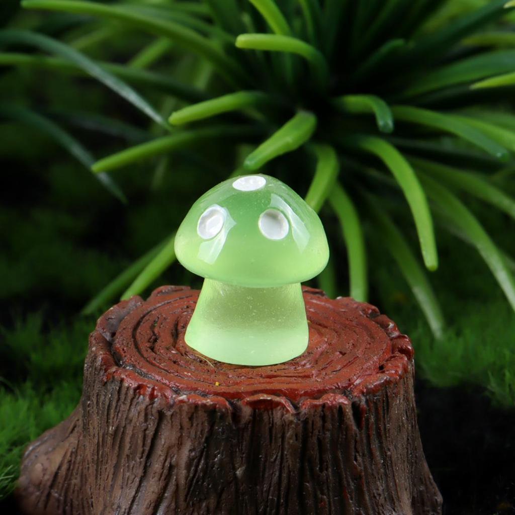 Colorful DIY Luminous 3D Mini Mushroom Jewelry Accessories for Creative Micro Landscape Landscaping