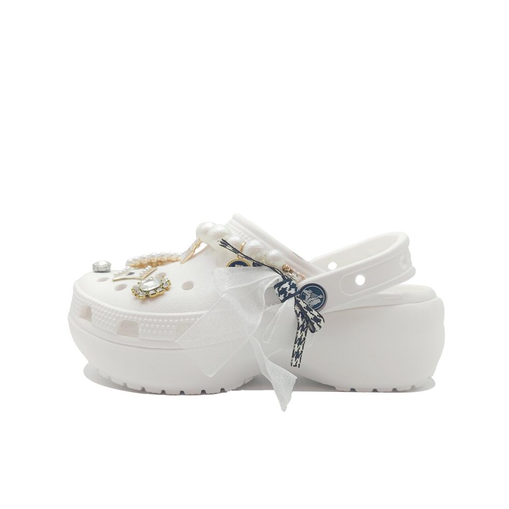 

Crocs Classic Platform Clog Серия Cloud MH План EVA Граффити Универсальный Модный Тренд Дырявая Обувь Женская Белая 34-35 белый
