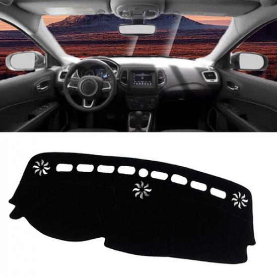 Auto DashMat Dashboard Cover Non-slip Sun Protector Mat For Jeep Compass 17-