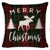 New Christmas Pillowcase Cushion Car Waist Protector Bedside Pillowcase Christmas Linen Pillowcase