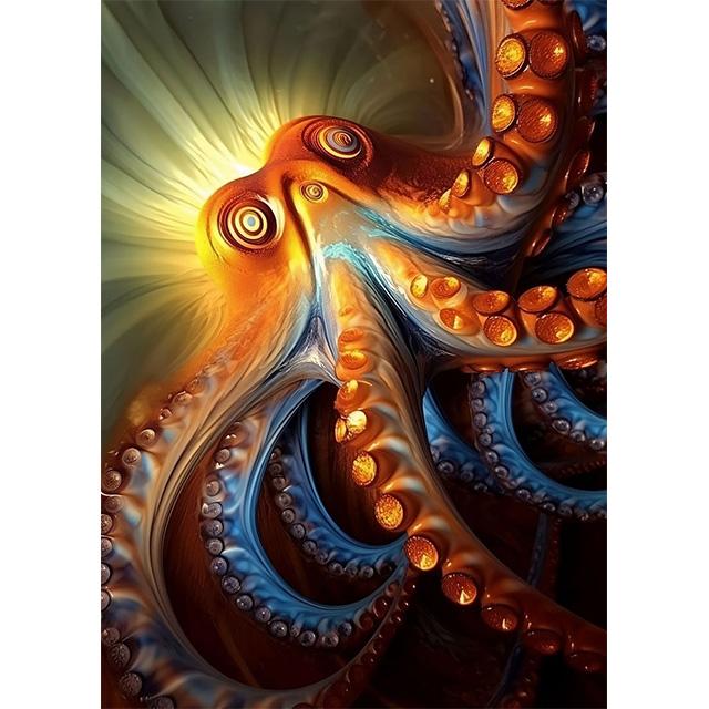 Golden Glowing Animal On Black Background Prints Poster Canvas Painting Modern Wall Art Pictures Living Room Bedroom Home Decor