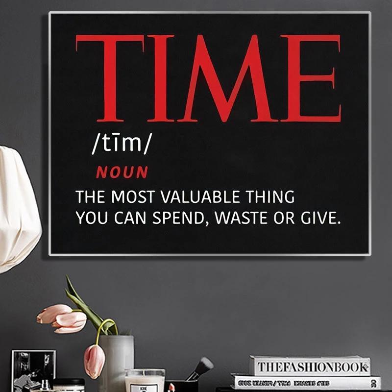 

Письмо времени Вдохновляющее искусство Холст Живопись Современные мотивационные плакаты и принты Настенное искусство Картина для гостиной Домашний декор