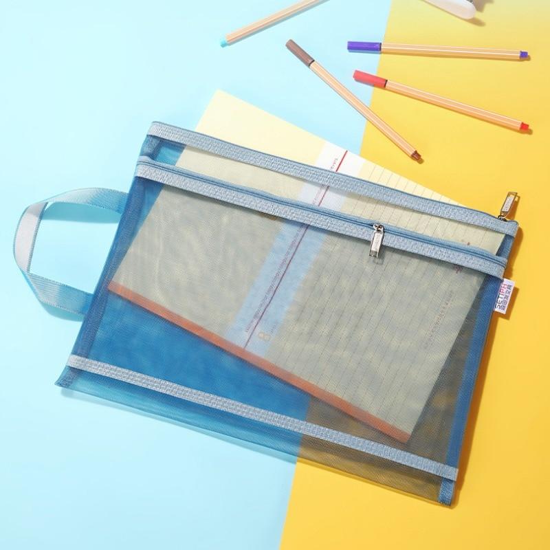 

A4 сетчатые нейлоновые большие косметичные сумки Oaganizer Однослойные двухслойные сетчатые сумки для студентов Сумки для канцелярских товаров Сумка для файлов 34,5x24,5 см