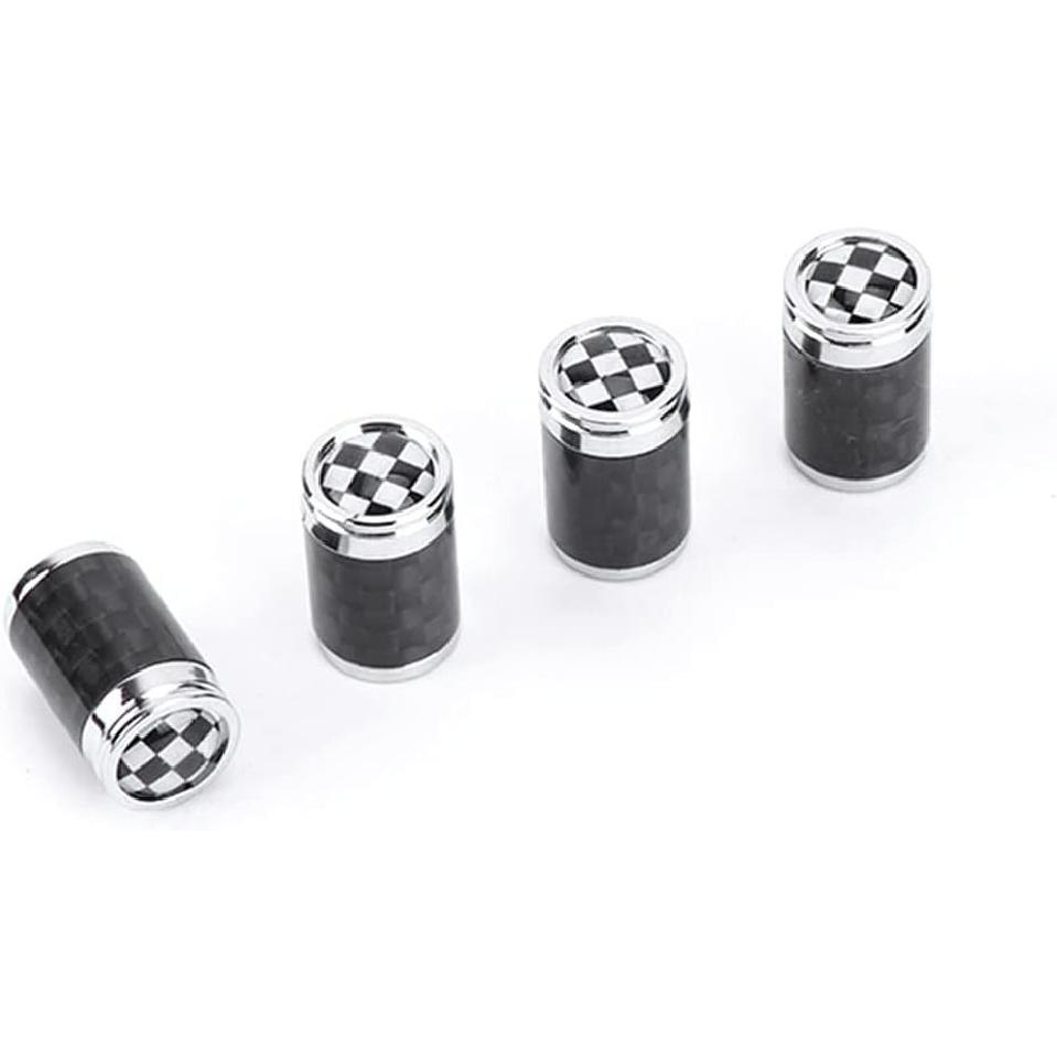 Real Carbon Fiber Metal Wheel Valve Cap Auto Tyre Dust Stems Cover Screw for Mini Cooper R50 R52 R53 R55 R56 R57 R58 R59 R60 R61 F54 F55 F56 F57 F60