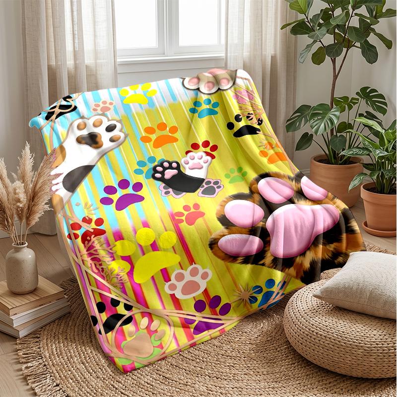 Palm Tree Bath Time Theme Blanket Lightweight Warm Flannel Blanket Decorative Throw Blanket for Home Decoration