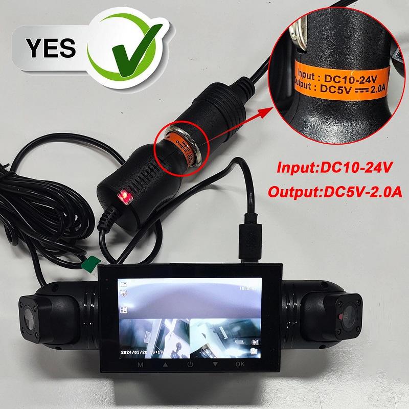 Telecamera per auto con registratore video a 4 canali, scatola nera, telecamera di guida FHD 1080P, anteriore sinistro destro posteriore, visione notturna, registrazione in loop, accessori per auto