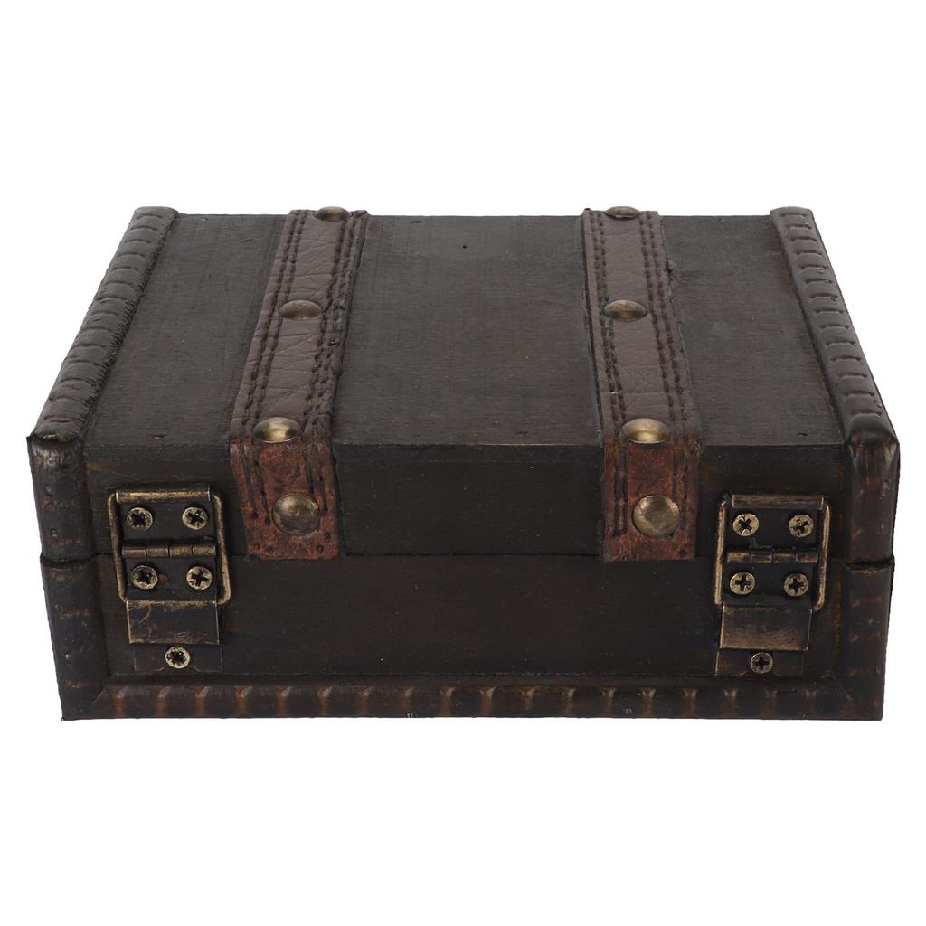 Wooden Trinket Box Vintage Decorative Storage Box Jewelry Wooden Chest for Bracelets Earrings Pendants for Home Bedroom Decor