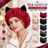 Gorro de Dormir con Orejas de Gato de Banda Elástica Transpirable Protección del Cabello Nuevo Gorro de Satén para Dormir de Noche