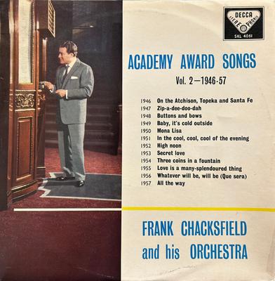 LP-skiva FRANK CHACKSFIELD & HIS ORCHESTRA - Academy Award Songs Vol. 2 - 1947-5 SKL4061 Decca 1960 Storbritannien Ljudspår & Musikal Begagnad