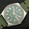 SEIKO AUTOMATIC 6309A JAPAN MENS VINTAGE GREEN COLOR DIAL WATCH a701448-5 R206b-a701448