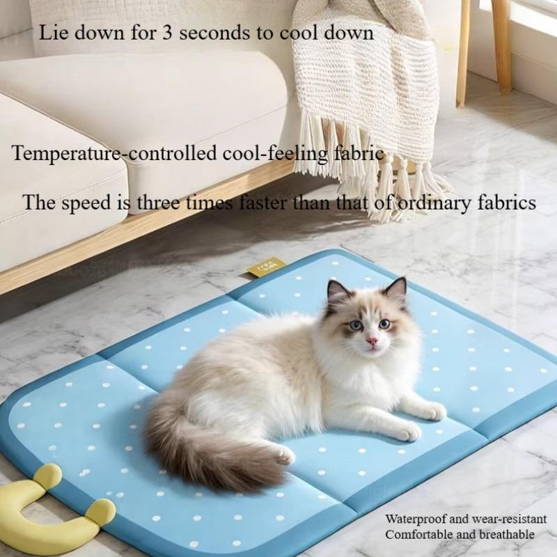 Pet Summer Cooling Mat, Breathable Mesh Design | Made with Sweat-Absorbent Material,Suitable for Small,Medium, and Large Pet Dog