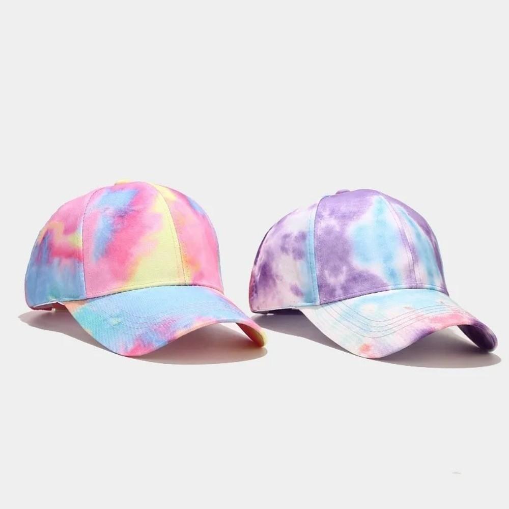 Simple Colorful Graffiti Baseball Cap Sun Protection Adjustable Outdoor Sports Hat Versatile Duck Tongue Hat for Men and Women