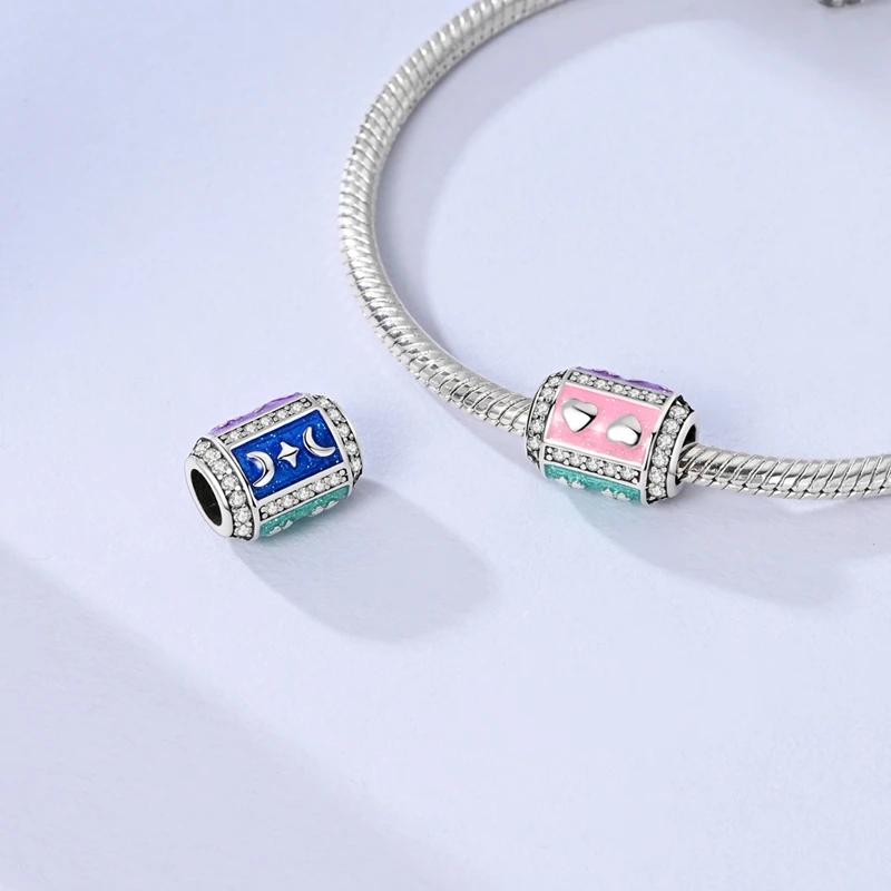 Contas Coloridas de Barril de Vinho Estrela Contas Originais de Cobre Encaixe para Pulseira Originalcharms Joias Presentes Para Mulheres