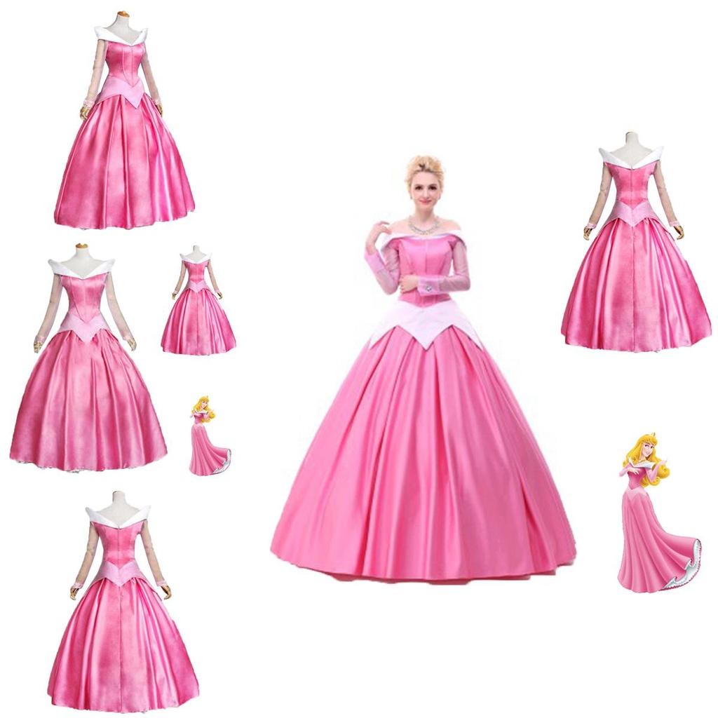 Dreamy Fairytale Princess Dress Cosplay Sleeping Beauty Gown For Adult Women