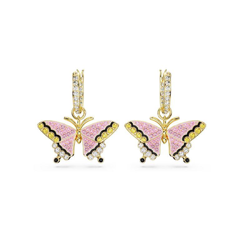 

Swarovski Idyllia Butterfly Shaped Gold Plated Earrings Women earrings Multicolor 5670055 Box+Shopping Bag (Random Color)