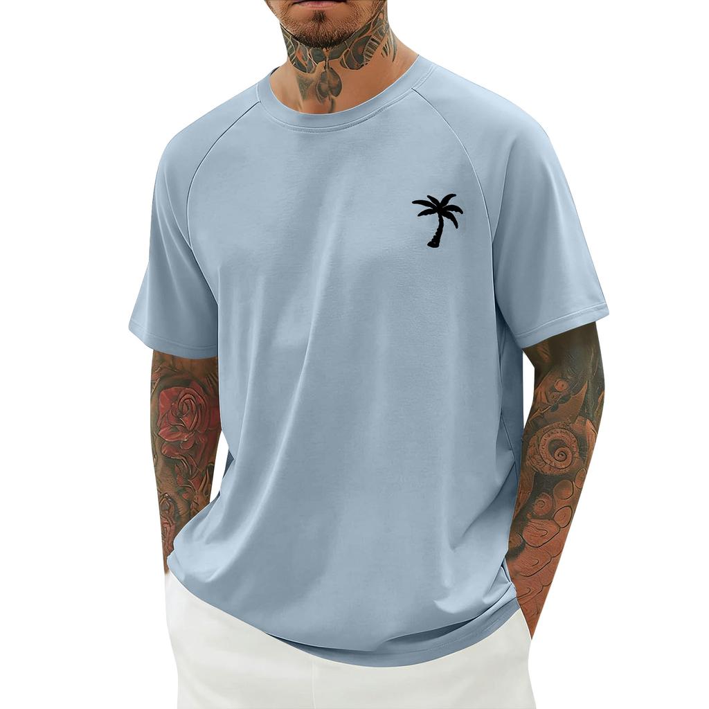 Herren Sommer Print Kurzarmhemd Herren Freizeit Modehemd