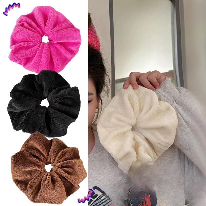

Hair Bands Dry HairLarge Intestine Hair Bands Feminine Charm Autumn and Winter Buns Hair with Plush Face Wash Headwear бежевий