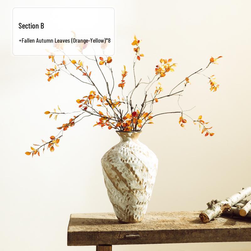 Jingdezhen Wabi-Sabi Keramikvase für Trockenblumen - Retro-Stil für Wohnzimmer oder Esstisch