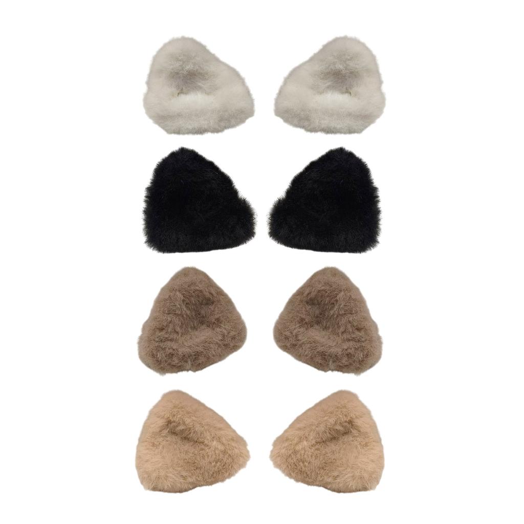 Sturdy Small Plush Cat Ear Hair Clips Lovely Cat Ear Hair Clips With Soft Plush Materials Comfortable Hair Accessory