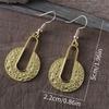 Western Style Tribal Long Round Retro Exaggerated Fashion Texture Combination Earrings