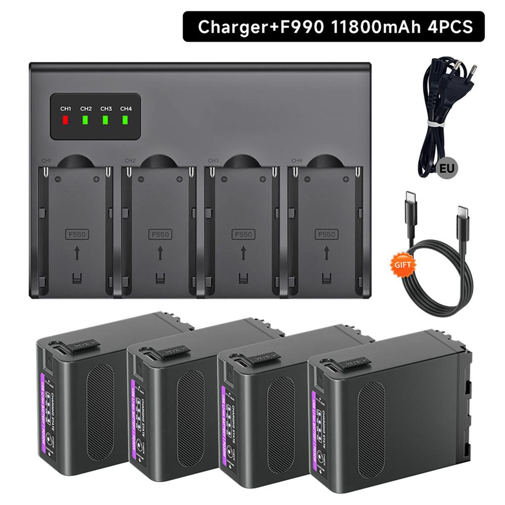 PALO 11800mAh NP-F990 NP-F970 F960 F970 Battery with LED Power Indicator for Sony F960 F550 F570 F750 F770 MC1500C 190P