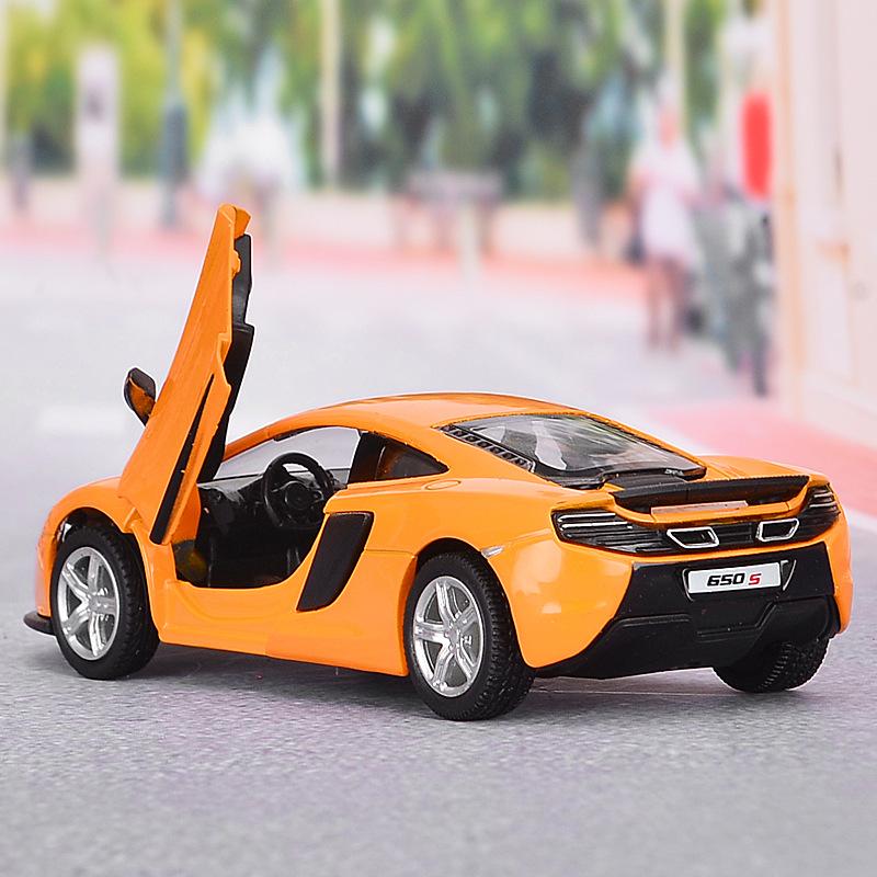 1:36 RMZ City McLaren P650S Alloy Car Model Return Door Metal Sports Car Model Cake Ornament