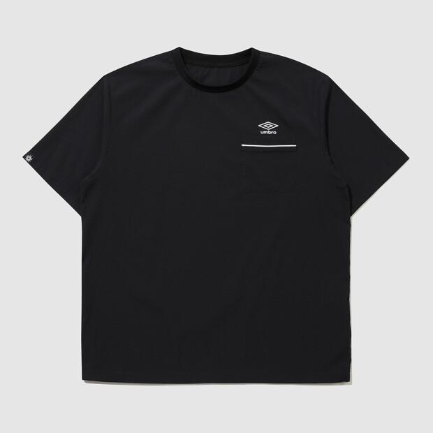 UMBRO Seersucker Short Sleeve Piste Black Ur223Cwt64 (A Type)