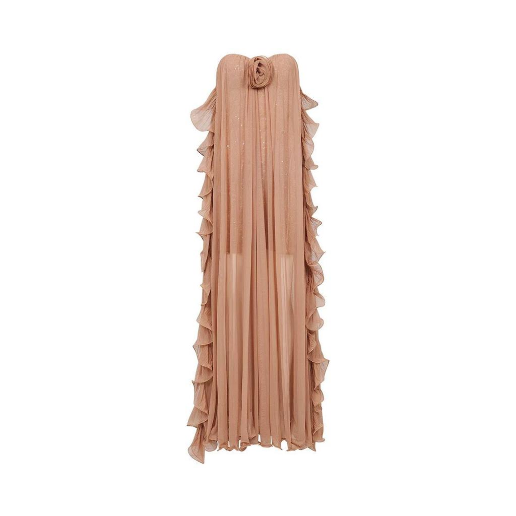 Frühling/Sommer Netz-Trägerkleid trägerlos rückenfrei