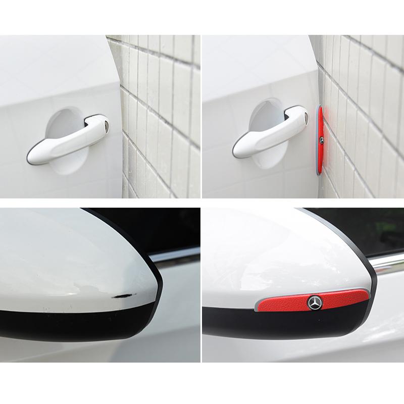IXEA6 4Pcs Car Anti-Collision Strip Car Door Anti-Scratch Protector Stickers For Mercedes Benz AMG Smart W205 C300 W203 W206 W108 W124