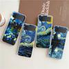 Van Gogh Art Starry Night Phone Case For Samsung Galaxy Z Flip 7 6 5 4 3 For Samsung Flip7 Flip6 Flip5 Shockproof Hard Cover